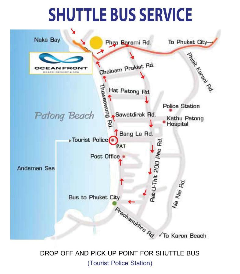 Patong Oceanfront Beach Resort - Sha Extra Plus מראה חיצוני תמונה Pattaya Beach map